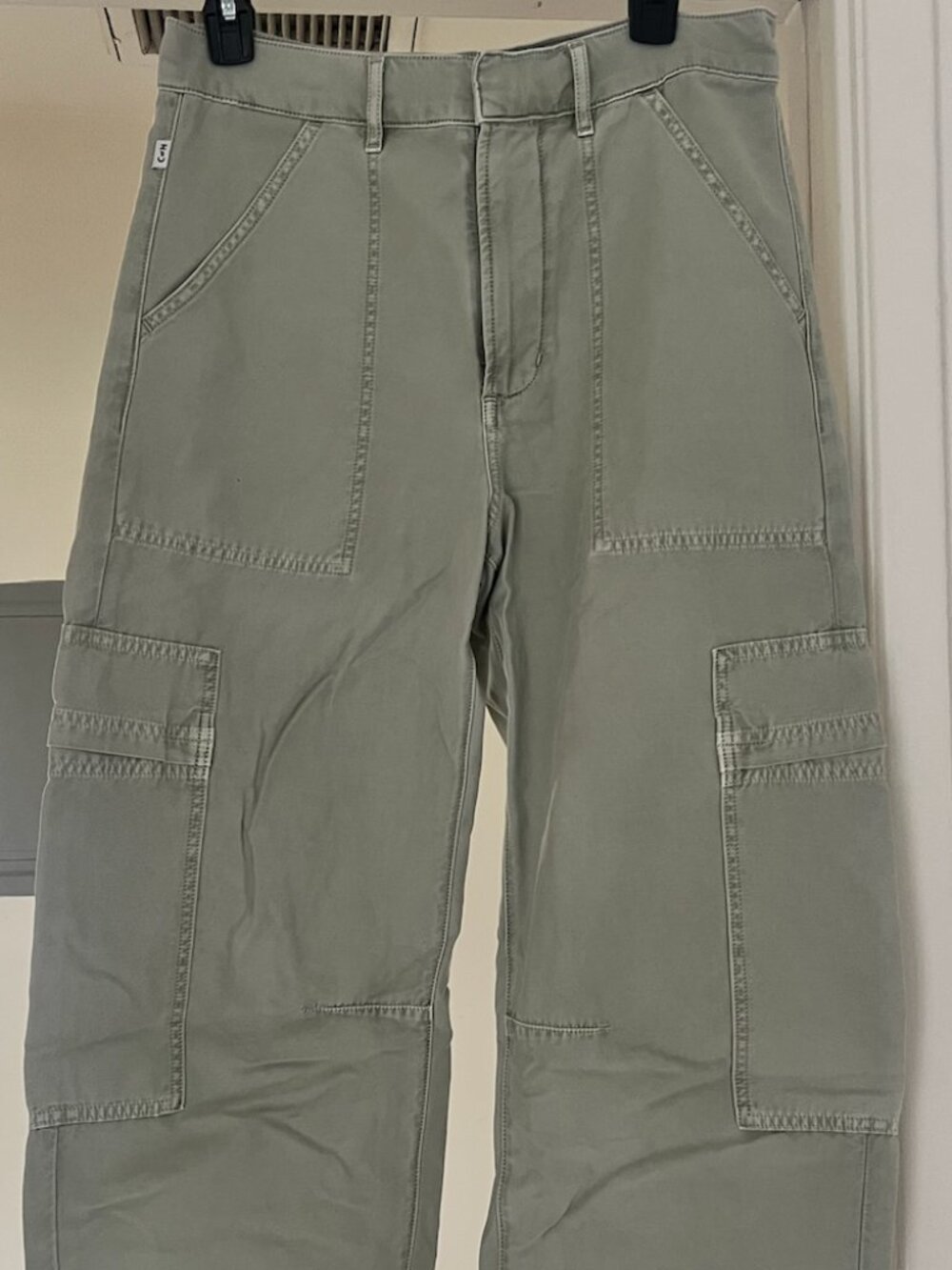 Citizens of Humanity Marcelle Cotton Low Slung Cargo Pants light green NWOT